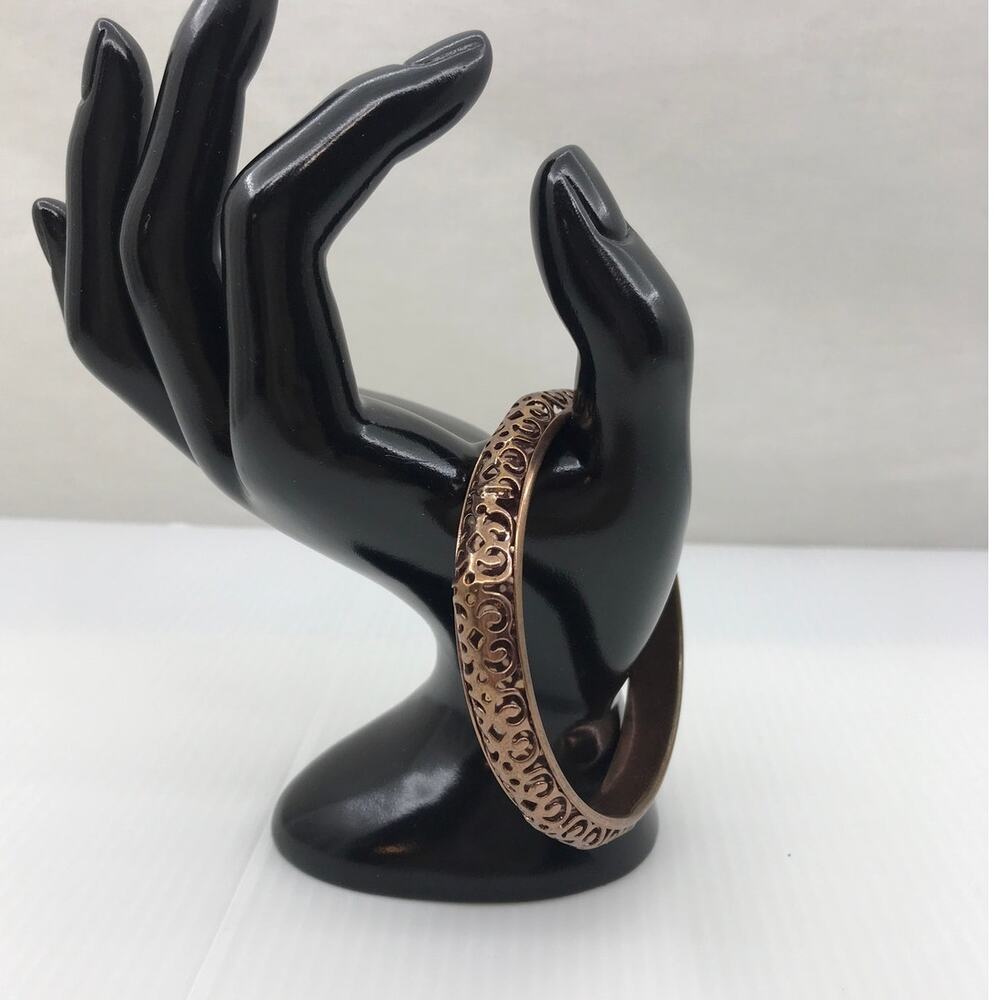 Avon Vintage 70s Boho Copper Plated Steel Bangle Bracelet